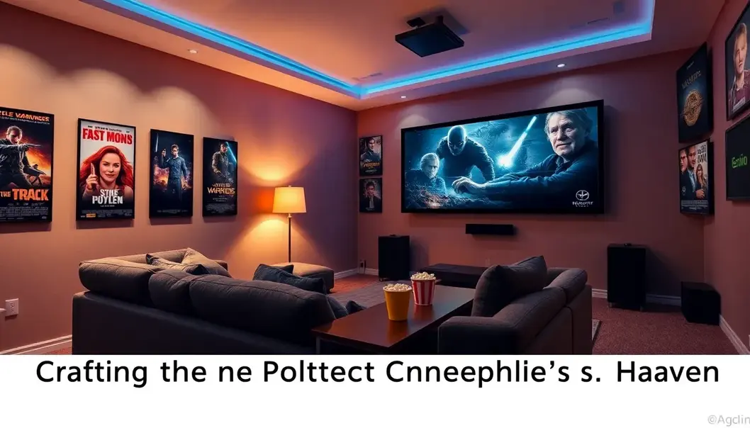 An optimized home theater setup with high-quality audiovisual equipment.