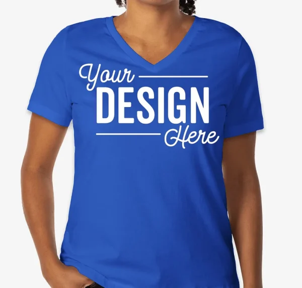 Bella + Canvas Women's V-Neck Custom T-shirt Printing