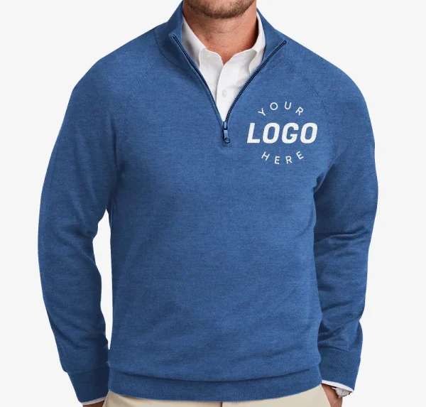 Brooks Brothers Stretch Custom Quarter Zip Sweatshirt
