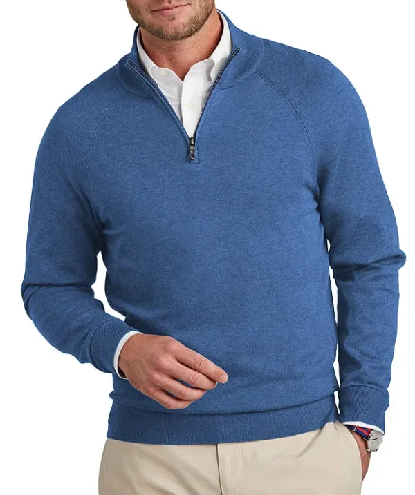 Brooks Brothers Stretch Custom Quarter Zip Sweatshirt